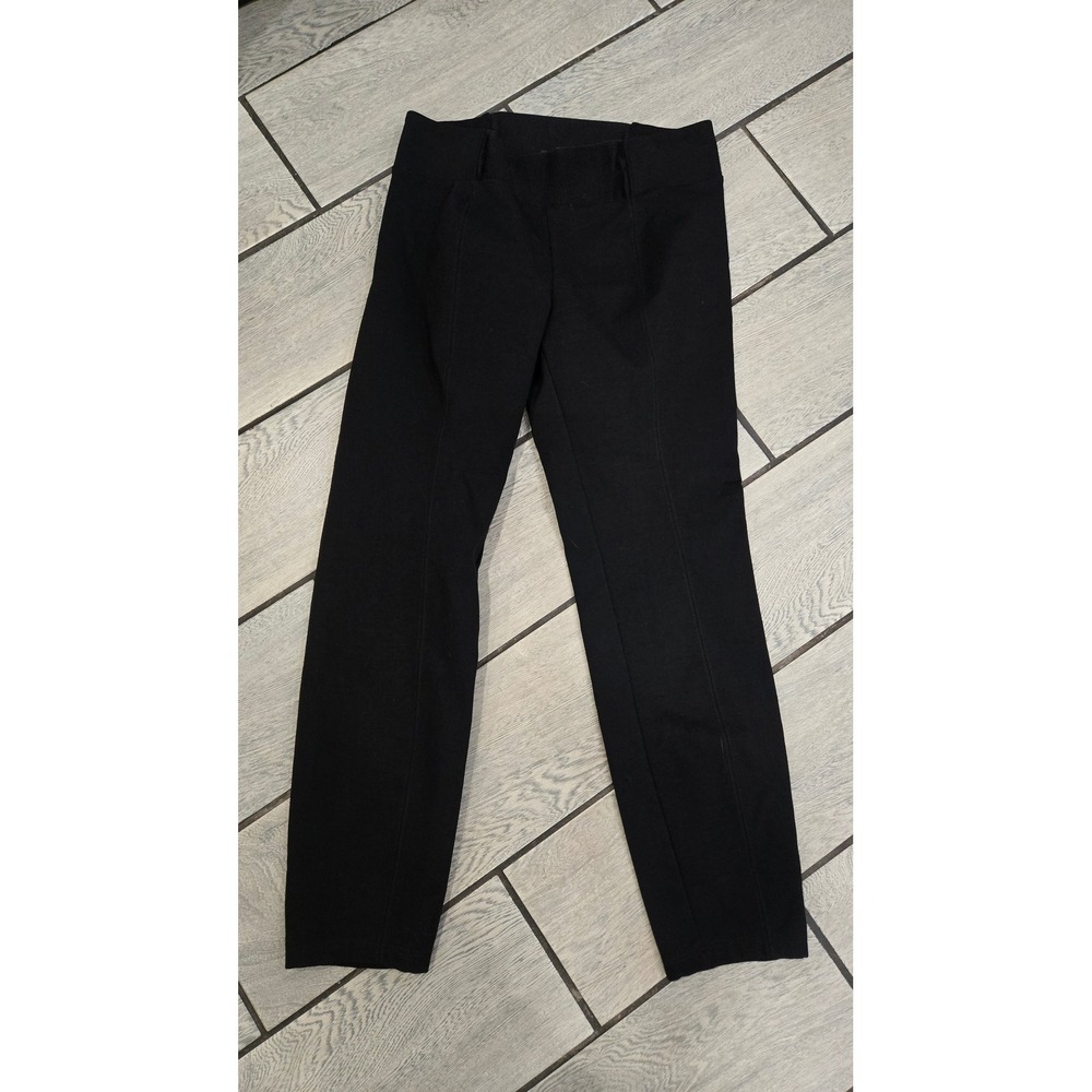 Eileen Fisher Womens Black Stretch Knit Pull On Straight Leg Pants Size M